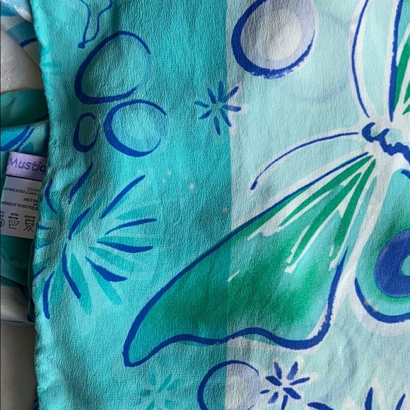 100% Silk Lotty B. Mustique Sarong Scarf - Picture 15 of 16